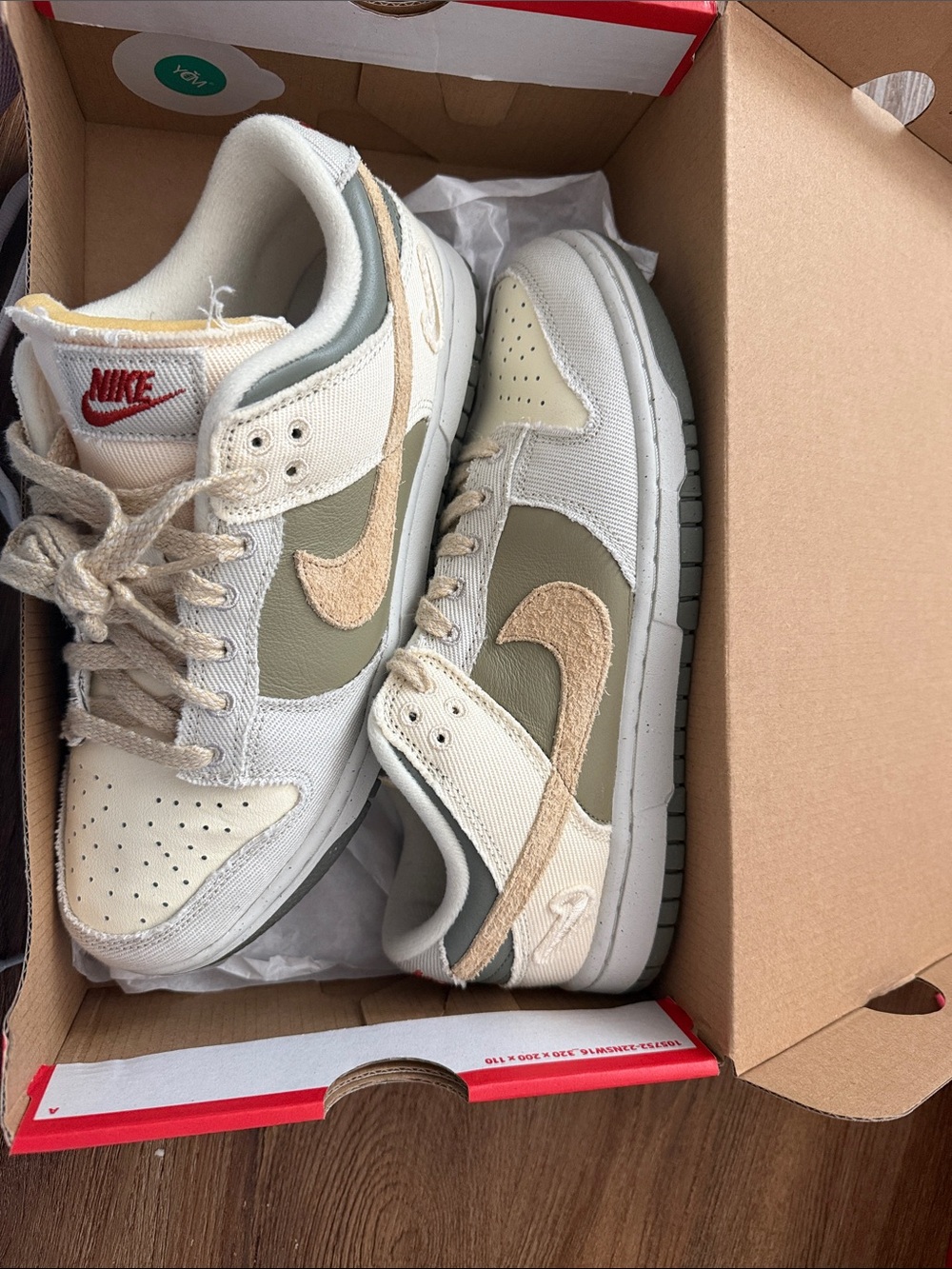 Nike Women’s Low-Top Sneakers in Cream & Olive